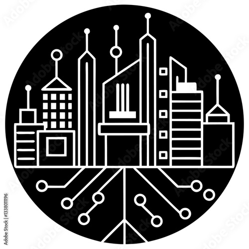 Modern Artificial Intelligence Symbols for Digital and Tech Projects
