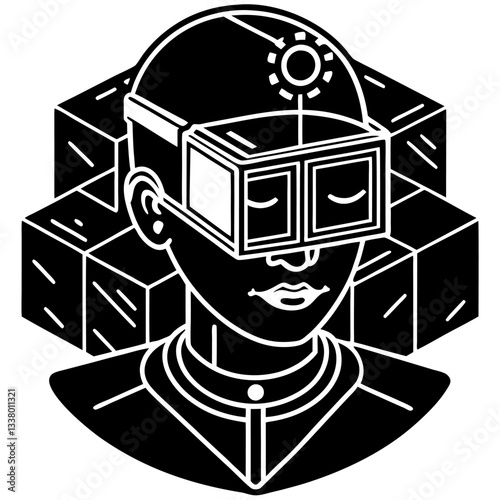 Modern Artificial Intelligence Symbols for Digital and Tech Projects
