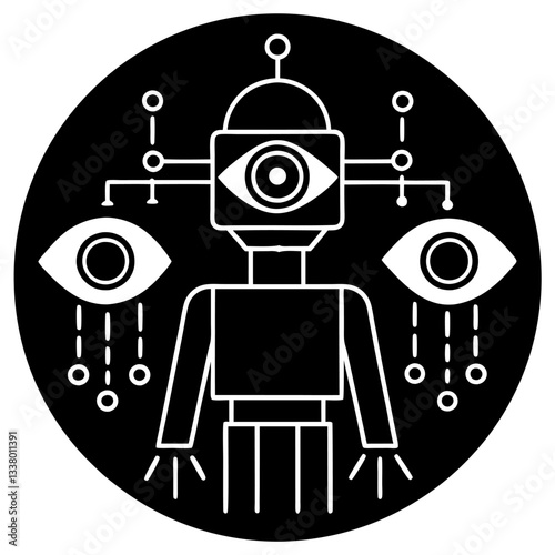 Modern Artificial Intelligence Symbols for Digital and Tech Projects
