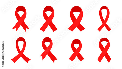 red ribbon flat design, breast, ribbon, pink, symbol, illness, cancer, background, awareness, support, help, health, disease, hope, bow, women, care, campaign