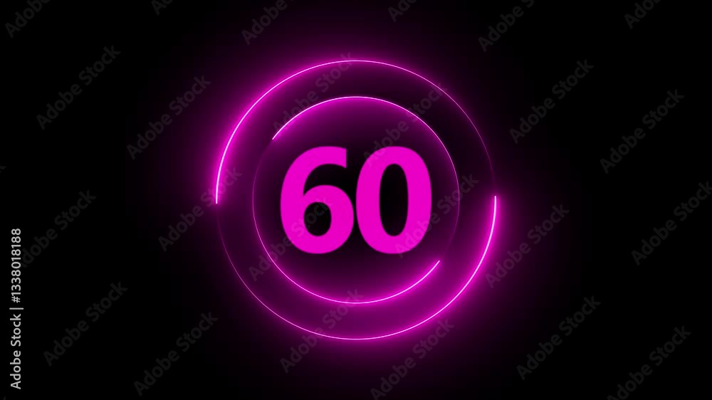 A circle with a neon icon on a black background and the text in the middle of it. A circle with a neon icon on a black background and the text in the middle of it.