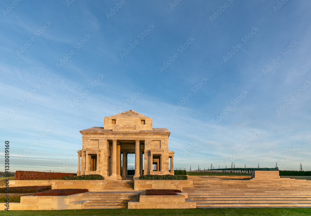 Fototapeta premium Australian WW1 War memorial and cementry at Villers-Bretonneux France on the Somme Battleground.