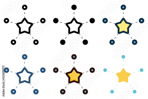 representative star influence icon vector illustration
