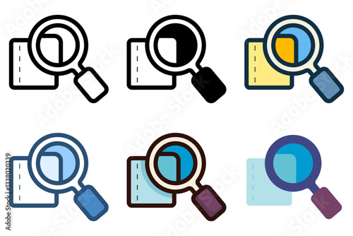 thorough inspection icon vector illustration
