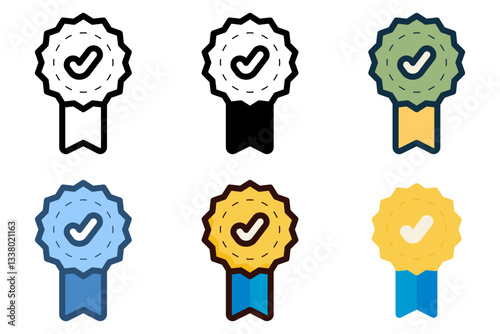 dependability recognition badge icon vector illustration