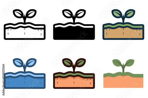 growth sprout plant icon vector illustration