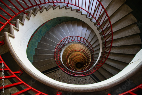 Spiral staircase in Ljubljana's Skyscraper