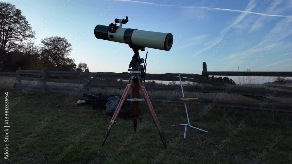 Amateur astronomy telescope for observing stars, planets and other celestial bodies. Amateur astronomy telescope for observing stars, planets and other celestial bodies.