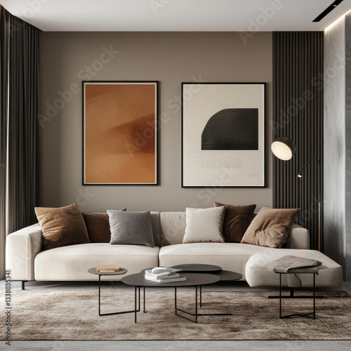 modern living room with sofa