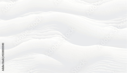 Wavy white abstract monochrome pattern. Vector illustration	