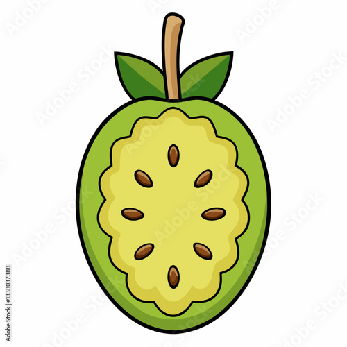 breadfruit isolated on white background