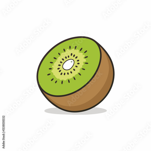 kiwi isolated on white background