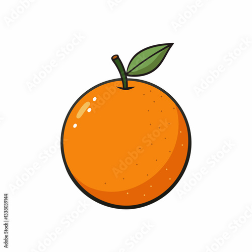 orange fruit vector illustration