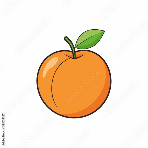 peach fruit isolated on white