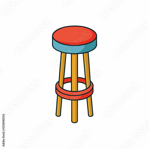 bar stool on white