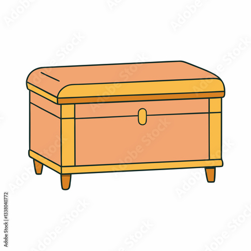 blanket chest isolated on white