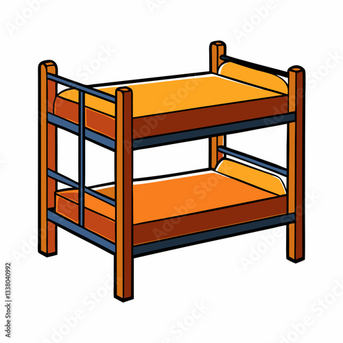 bunk bed vector illustration