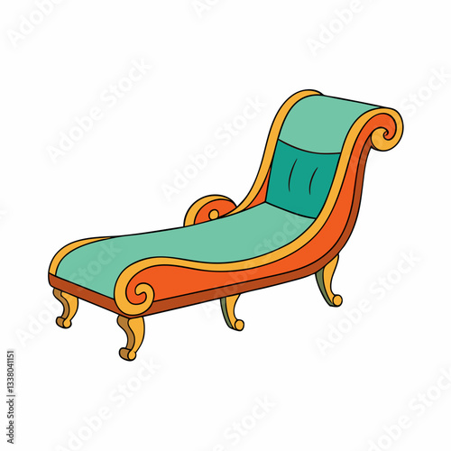illustration of a chaise chair