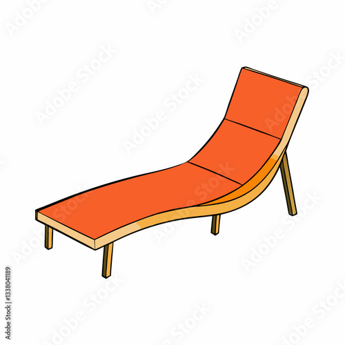 illustration of a chaise chair
