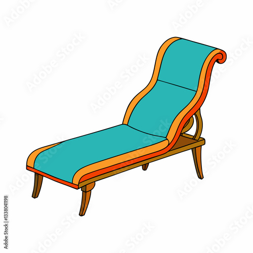 illustration of a chaise chair