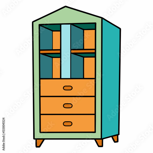closet organizer isolated on white