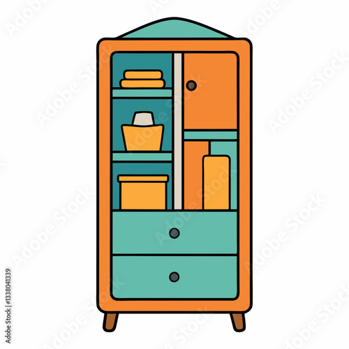 closet organizer isolated on white