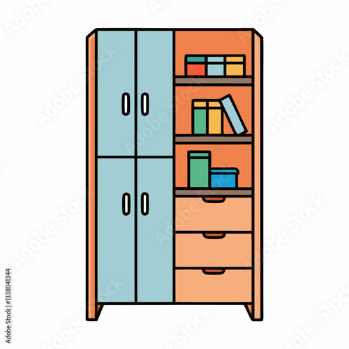 closet organizer isolated on white