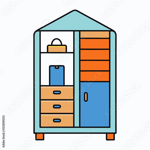 closet organizer isolated on white