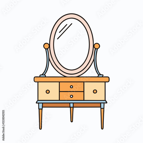 dressing table isolated