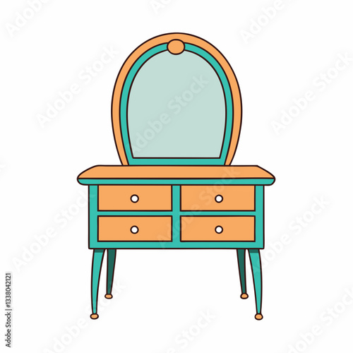 dressing table isolated