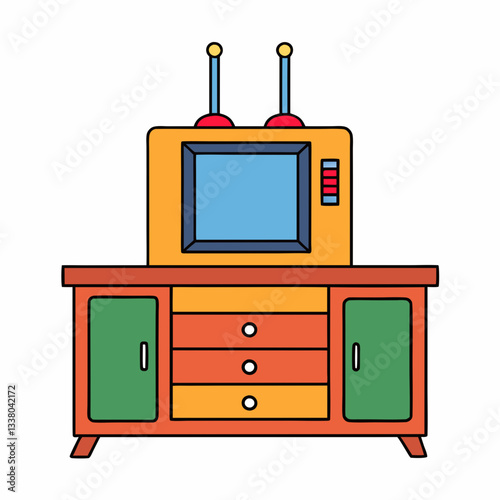 entertainment center on white