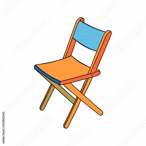folding chair isolated on white