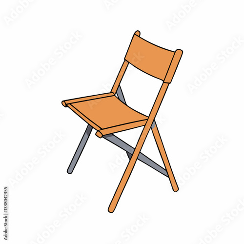 folding chair isolated on white