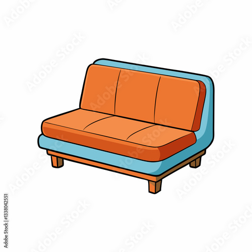 futon isolated on white