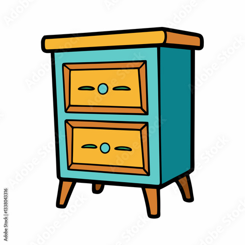 nightstand isolated on white