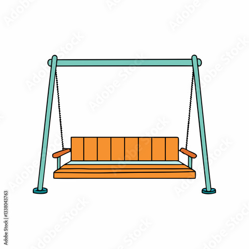 porch swing on white