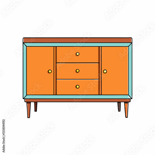 sideboard isolated on white