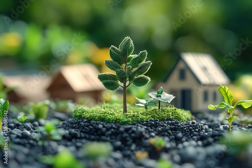 Miniature Model Showcase Highlights Innovative Sustainable Energy Solutions in Eco-Friendly Designs Generative AI