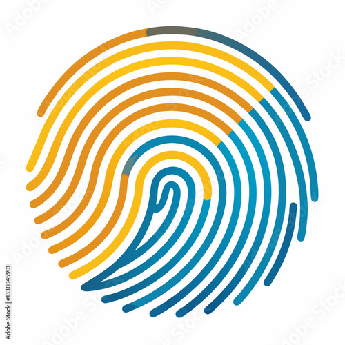 artistic fingerprint with fine lines