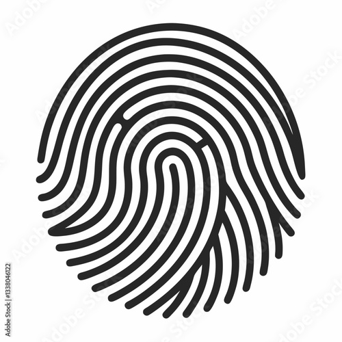 artistic fingerprint with fine lines