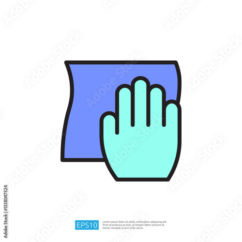 Hand Using Cleaning Cloth to Disinfect Surface for Hygiene and Safety in Everyday Cleaning Routine