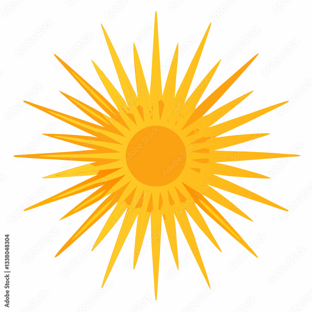 radiant sunburst with clean symmetry