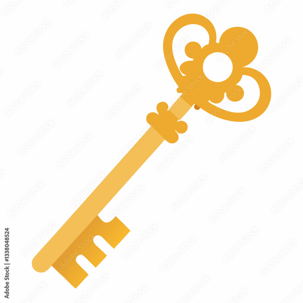 elegant key with minimalist styling elegant key with minimalist styling