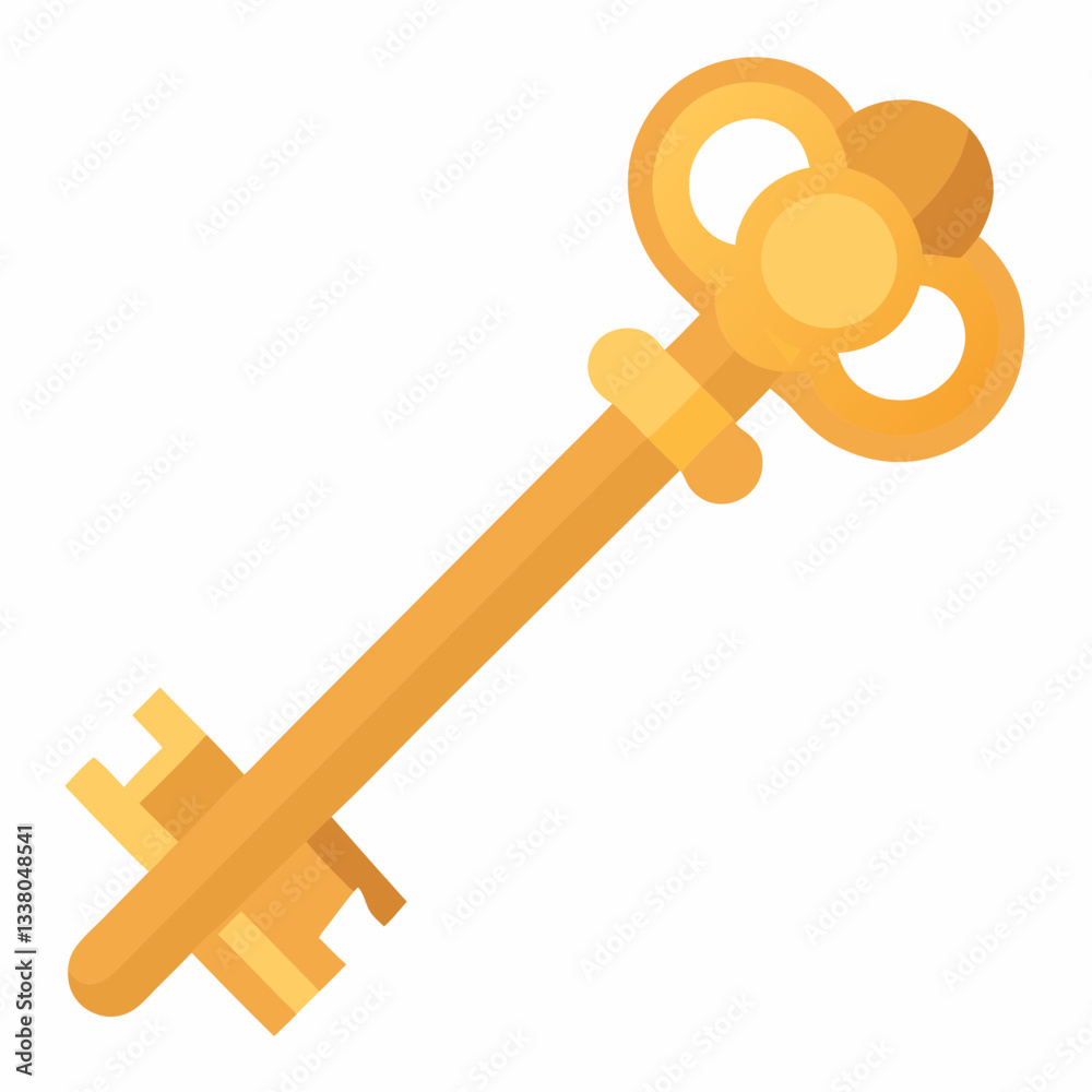 elegant key with minimalist styling elegant key with minimalist styling