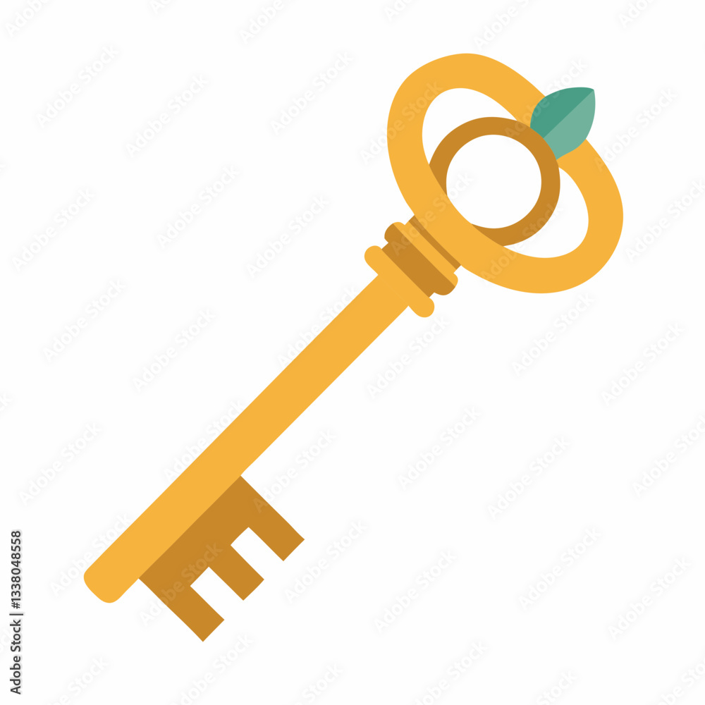 elegant key with minimalist styling elegant key with minimalist styling