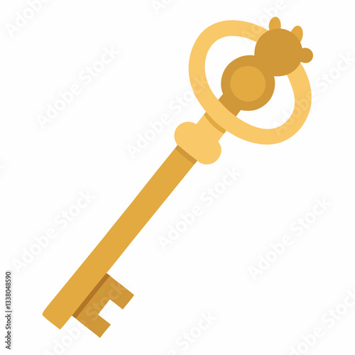 elegant key with minimalist styling