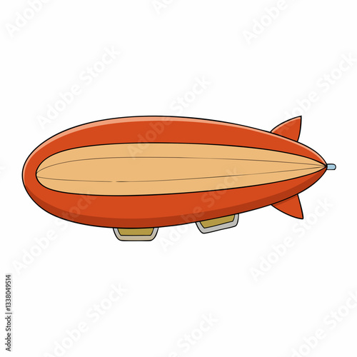 blimp airship on a white background