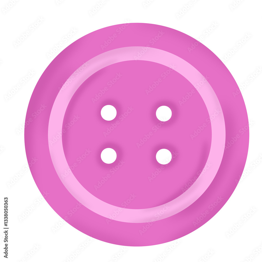 Illustration of a Button with Four Holes Illustration of a Button with Four Holes
