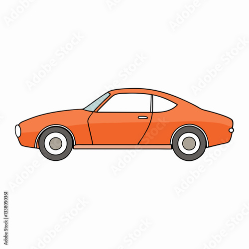 coupe car isolated on white