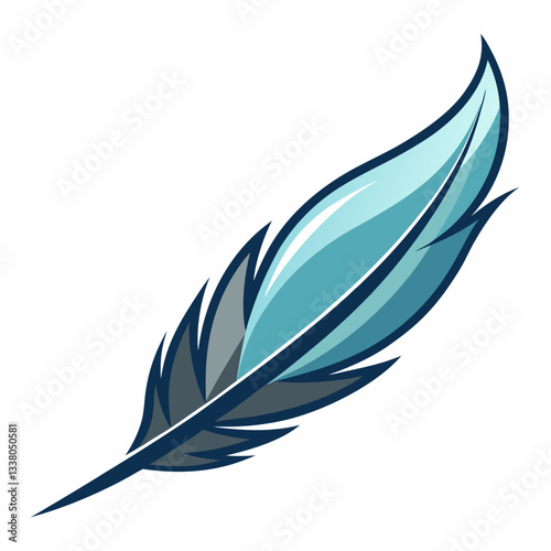 sleek feather with gentle curves